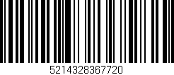 Código de barras (EAN, GTIN, SKU, ISBN): '5214328367720'