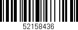Código de barras (EAN, GTIN, SKU, ISBN): '52158436'