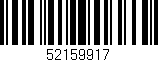 Código de barras (EAN, GTIN, SKU, ISBN): '52159917'