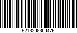Código de barras (EAN, GTIN, SKU, ISBN): '5216398809476'