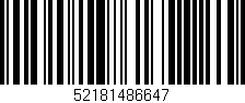 Código de barras (EAN, GTIN, SKU, ISBN): '52181486647'