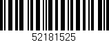 Código de barras (EAN, GTIN, SKU, ISBN): '52181525'