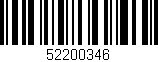 Código de barras (EAN, GTIN, SKU, ISBN): '52200346'