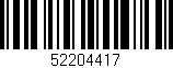 Código de barras (EAN, GTIN, SKU, ISBN): '52204417'