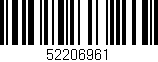 Código de barras (EAN, GTIN, SKU, ISBN): '52206961'