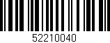 Código de barras (EAN, GTIN, SKU, ISBN): '52210040'