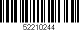 Código de barras (EAN, GTIN, SKU, ISBN): '52210244'