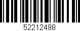 Código de barras (EAN, GTIN, SKU, ISBN): '52212498'