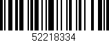 Código de barras (EAN, GTIN, SKU, ISBN): '52218334'