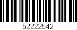 Código de barras (EAN, GTIN, SKU, ISBN): '52222542'