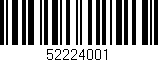Código de barras (EAN, GTIN, SKU, ISBN): '52224001'