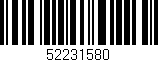 Código de barras (EAN, GTIN, SKU, ISBN): '52231580'