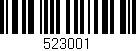 Código de barras (EAN, GTIN, SKU, ISBN): '523001'