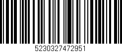 Código de barras (EAN, GTIN, SKU, ISBN): '5230327472951'