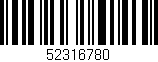Código de barras (EAN, GTIN, SKU, ISBN): '52316780'