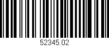 Código de barras (EAN, GTIN, SKU, ISBN): '52345.02'