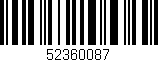 Código de barras (EAN, GTIN, SKU, ISBN): '52360087'