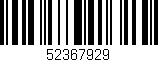 Código de barras (EAN, GTIN, SKU, ISBN): '52367929'