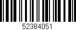 Código de barras (EAN, GTIN, SKU, ISBN): '52384051'