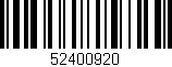 Código de barras (EAN, GTIN, SKU, ISBN): '52400920'