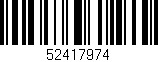 Código de barras (EAN, GTIN, SKU, ISBN): '52417974'