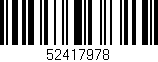 Código de barras (EAN, GTIN, SKU, ISBN): '52417978'
