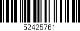 Código de barras (EAN, GTIN, SKU, ISBN): '52425761'