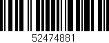 Código de barras (EAN, GTIN, SKU, ISBN): '52474881'