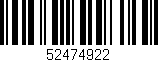 Código de barras (EAN, GTIN, SKU, ISBN): '52474922'