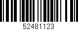 Código de barras (EAN, GTIN, SKU, ISBN): '52481123'