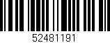 Código de barras (EAN, GTIN, SKU, ISBN): '52481191'