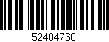 Código de barras (EAN, GTIN, SKU, ISBN): '52484760'