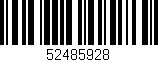 Código de barras (EAN, GTIN, SKU, ISBN): '52485928'
