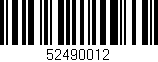 Código de barras (EAN, GTIN, SKU, ISBN): '52490012'