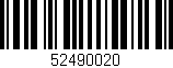 Código de barras (EAN, GTIN, SKU, ISBN): '52490020'