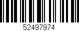 Código de barras (EAN, GTIN, SKU, ISBN): '52497974'
