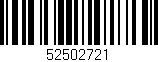 Código de barras (EAN, GTIN, SKU, ISBN): '52502721'