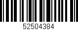 Código de barras (EAN, GTIN, SKU, ISBN): '52504384'