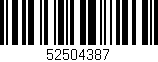 Código de barras (EAN, GTIN, SKU, ISBN): '52504387'