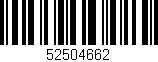 Código de barras (EAN, GTIN, SKU, ISBN): '52504662'