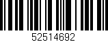 Código de barras (EAN, GTIN, SKU, ISBN): '52514692'