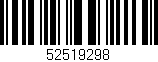 Código de barras (EAN, GTIN, SKU, ISBN): '52519298'