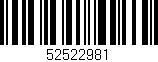Código de barras (EAN, GTIN, SKU, ISBN): '52522981'