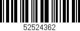 Código de barras (EAN, GTIN, SKU, ISBN): '52524362'
