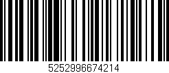 Código de barras (EAN, GTIN, SKU, ISBN): '5252996674214'