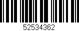 Código de barras (EAN, GTIN, SKU, ISBN): '52534362'