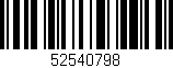 Código de barras (EAN, GTIN, SKU, ISBN): '52540798'