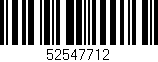 Código de barras (EAN, GTIN, SKU, ISBN): '52547712'