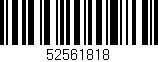 Código de barras (EAN, GTIN, SKU, ISBN): '52561818'