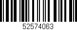 Código de barras (EAN, GTIN, SKU, ISBN): '52574063'